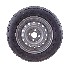 165/70 R13 Komplettrad – Frontansicht mit schwarzem Reifen und silberner Felge 4,5J x 13, 4 Loch LK 4x100.