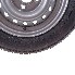 165/70 R13 79T – Frontansicht des Komplettrads mit grauer Felge und schwarzem Reifen.