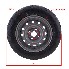 165/70 R13 Komplettrad – Frontansicht mit schwarzem Reifen und grauer Felge 4,5J x 13, 4-Loch-Anschluss.