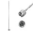Prolunga adattatore 440 mm – attacco da 19 mm – colore argento su sfondo bianco.