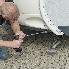 Prolunga adattatore 340mm – vista laterale – colore grigio e nero, attacco 19mm per piedini stabilizzatori rimorchio.