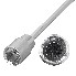 Prolunga adattatore 540mm – attacco 19mm – finitura grezza in argento e nero, vista frontale su sfondo bianco.