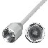 Prolunga adattatore 540 mm – attacco di 23 mm – vista frontale con finitura argento e nera su sfondo bianco.