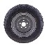 Vooraanzicht van een 225/55 R12C 104N wiel – zwarte en grijze velg 7.00 x 12 met 5 gaten.