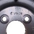 Top view of a silver 3.00-8 wheel rim – features 4 bolt holes and a center hole for axle mounting.
