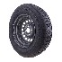 Sivusta – musta 175/70 R13 rengas ja 4,5 J x 13 vanne, jossa neljä kiinnitysreikää.
