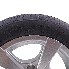 Frontvy av 195/50 R13C hjul – aluminiumfälg 6J x 13 med svart och silverfärg, ET 30.