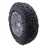 195 R14C däck – aluminiumfälg 5,5J x 14, ET 30, LK 5x112, svart och silver på vit bakgrund.
