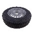 Edestä – musta 185/70 R14 rengas ja 5.5J x 14 vanne, jossa 5 reikää ja hopea pinta.