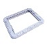 Vue de dessus – Lanterneau blanc de 500 x 700mm avec plissé et moustiquaire inclus pour épaisseur de toit de 25-60mm.