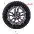 Edestä näkyvä 185/65 R14 rengas – alumiinivanne 5.5J x 14, 5x112 pulttijako, musta ja hopea.