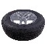 Complete wheel set – angled view showing 195/70 R14 tire and 5.5J x 14 aluminum rim in black and silver.