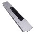 Side door lock 350mm right – features a black powder-coated handle and silver anodised aluminium body.