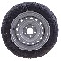 185/65 R14 93N Komplettrad – Draufsicht auf ein schwarzes Rad mit grauer Felge und 5 Löchern
