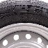 Detailansicht – 185/65 R14 Reifen mit 5.5J x 14 Felge in Schwarz und Silber – 5 Loch LK 5x112 für PKW Anhänger