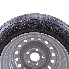 185/65 R14 93N Komplettrad – Draufsicht auf das schwarze Rad mit 5 Löchern und grauer Felge 5.5J x 14.