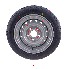 2er Set 195/50 R13C – Frontansicht des Komplettrads mit schwarzem Reifen und grauer Felge, 5-Loch-Montage.