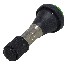Vue en angle de la valve CVV40 – 40 mm avec capuchon plastique noir et indication de pression de 7 bar.