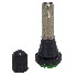 Vue de face de la valve CVV40 – valve de 40 mm avec capuchon plastique noir et pression maximale de 7 bar.