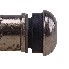 Alligator personbilsventil 42MS11.3-10V2 – sidevinkel med metaldæksel og gummitætning, 42 mm diameter, sølv og sort.