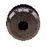 Edestä – Venttiili TR416 mustalla muovihatulla ja 17x40 koossa, sopii tubeless-renkaille.