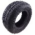 Vinkelvy av 2-pack släpvagnsdäck 195/55 R10C ST290 M+S TL 98N Goodride – svarta däck utan monteringshål.