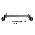 Alko trailer axle Compact – front view showing silver galvanized finish, brake lever, and mounting bracket.