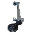 Alko trailer axle Compact – side view showing silver galvanized finish and 1700 mm support length with 5x112 bolt pattern.