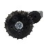 Alko trailer axle Compact braked 1500 kg B1600-3 – front view showing brake actuator and five bolt holes in black and silver.