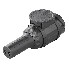 13-pin trailer plug – angled view showing robust black PVC housing and long 2-hole grommet for cable entry