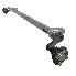 Schlegl MB8 trailer axle – side view showing silver galvanized finish and 750kg capacity with 4x100 bolt pattern.