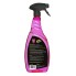 Bouteille de nettoyant pour moto Bike Devil – pulvérisateur de 1 litre avec étiquette noire et nozzle rose.