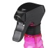 Bouteille de nettoyant pour moto Bike Devil – pulvérisateur transparent rose avec levier de déclenchement noir.