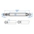 Wheel shock absorber – top view showing black and white design, suitable for 1500-3000kg vehicles.