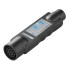 Seitenansicht des 13 Pol Stecker Prüfgeräts – schwarzer und grauer ergonomischer Griff mit LED-Anzeigen.