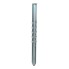 2 x tent peg 40cm metal ribbed – front view showing silver galvanized steel with ribbed surface and multiple mounting holes.