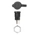 Inbyggt uttag DIN 12V/24V 16A – svart och silver med en monteringsdiameter på 18 mm och total längd på 47 mm.