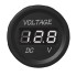 Digitalt voltmeter 6-30V – forfra med sort og hvid skærm på hvid baggrund.