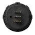Einbau Volt / Amperemeter 6-30V / 0-10A – Frontansicht mit schwarzem Gehäuse und goldenen elektrischen Anschlüssen.