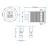 Einbau Volt / Amperemeter 6-30V / 0-10A – Frontansicht mit digitalem Display und runder, schwarzer Gehäusefarbe.