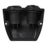 Assembly kit: socket + USB double socket – front view showing black double socket with two USB ports for 12V/24V use.