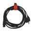 Klittenband kabelbinder set van 8 stuks – rode en zwarte kabelbinders voor het organiseren van meerdere kabels.