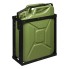 Metalholder til benzindunk 20L – sort metalramme med foldbart design, set forfra på hvid baggrund.