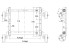 Disegno tecnico dell'assale tandem Schlegl SB10 – vista dall'alto con dimensioni etichettate e pattern di bulloni 5 x 112.