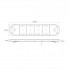 LED light warning bar – top view showing orange color and dimensions 1420 x 326 x 81mm with six mounting holes.